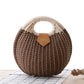 Runde Rattan-Handtasche