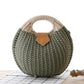 Runde Rattan-Handtasche