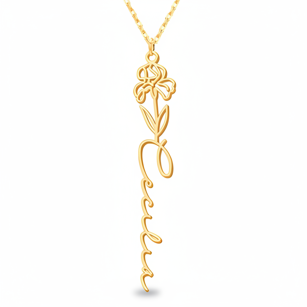 Personalized Birth Flower Necklace