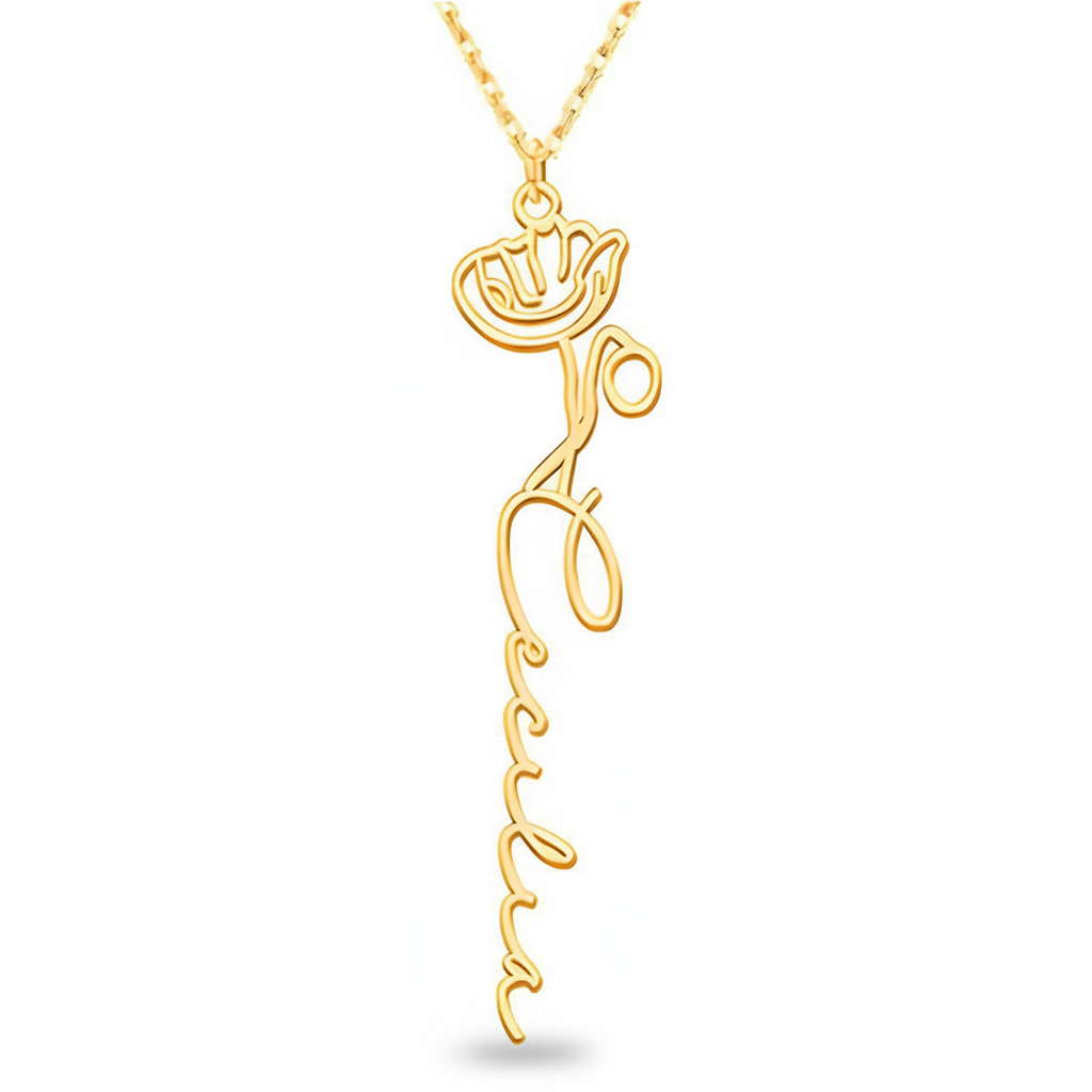Personalized Birth Flower Necklace