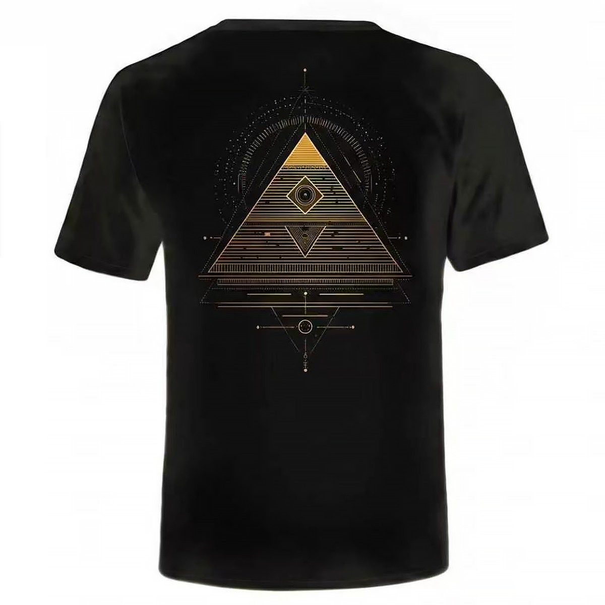 T-Shirt mit Pyramide – Rückenprint