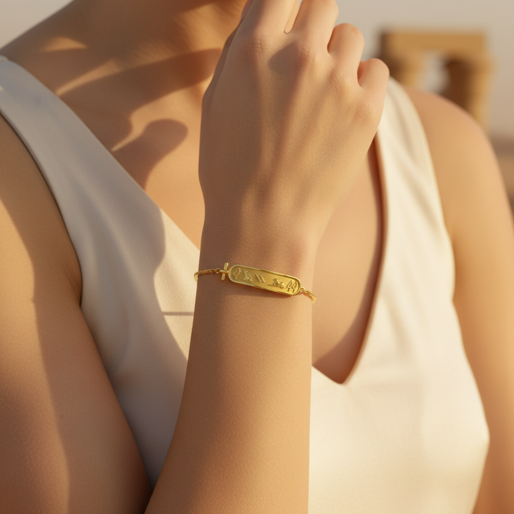 Personalisiertes Armband mit ägyptischen Hieroglyphen
