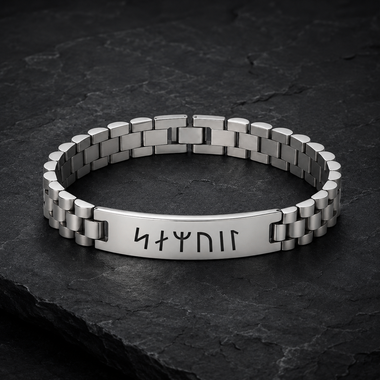 Pulsera Runas Vikingas Personalizada Hombre