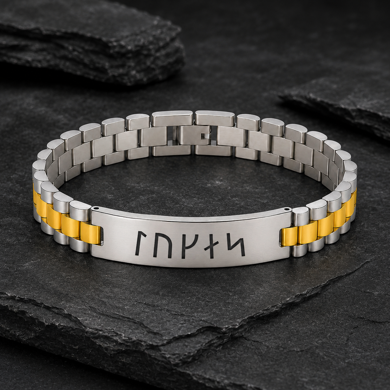 Pulsera Runas Vikingas Personalizada Hombre