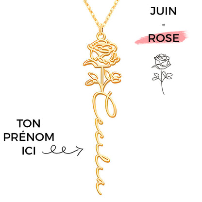 Personalized Birth Flower Necklace