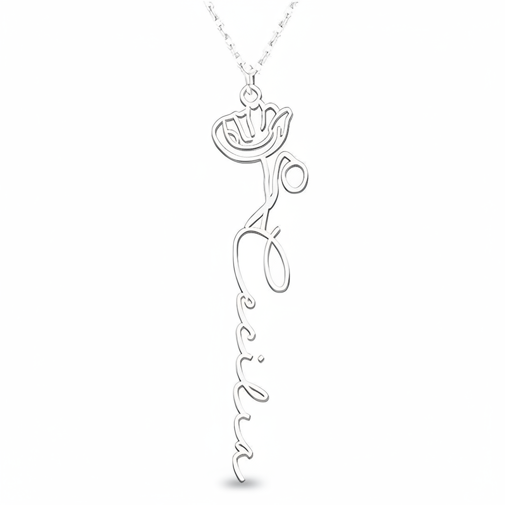 Personalized Birth Flower Necklace