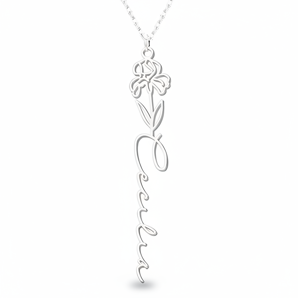 Personalized Birth Flower Necklace