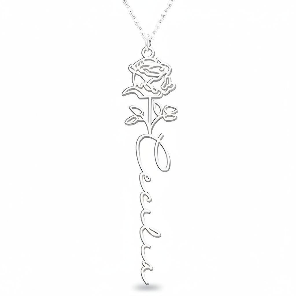 Personalized Birth Flower Necklace