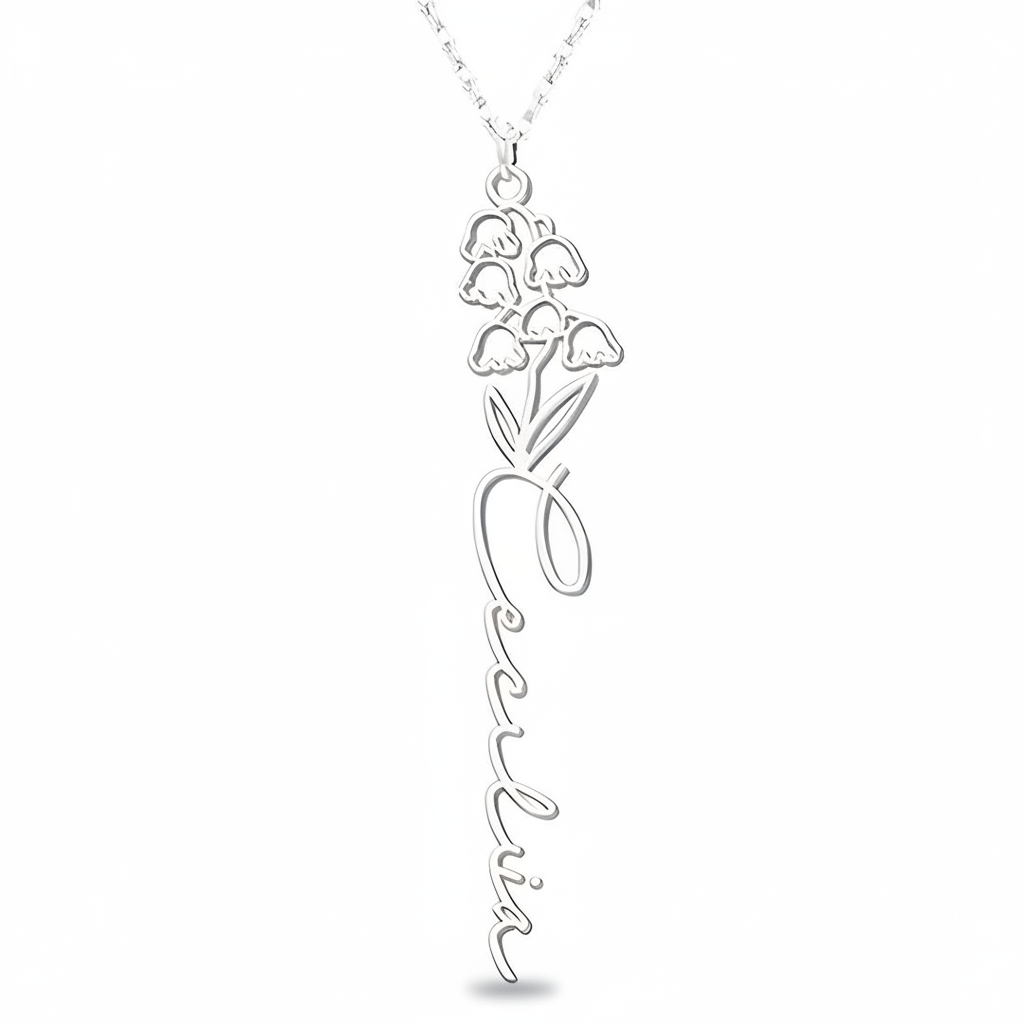 Personalized Birth Flower Necklace