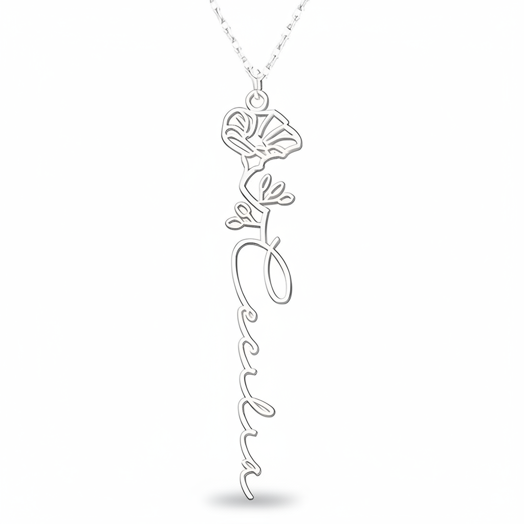 Personalized Birth Flower Necklace
